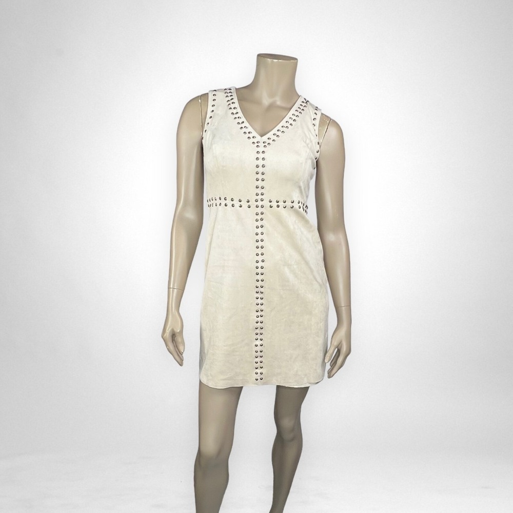 INC 4 Petite Faux Suede Studded Sheath Dress‎ Casual Sleeveless